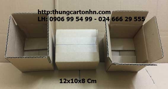 hộp giấy carton 12x10x8 cm đóng gói giao hàng