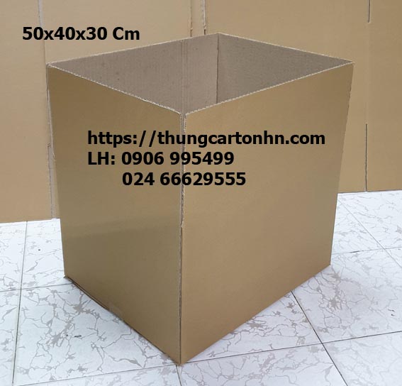 Thùng carton 3 lớp 50x40x30 Cm (dài rộng cao)
